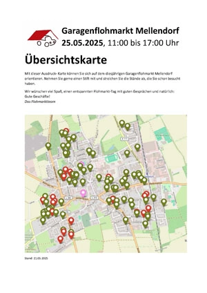 Übersichtskarte Garagenflohmarkt Mellendorf